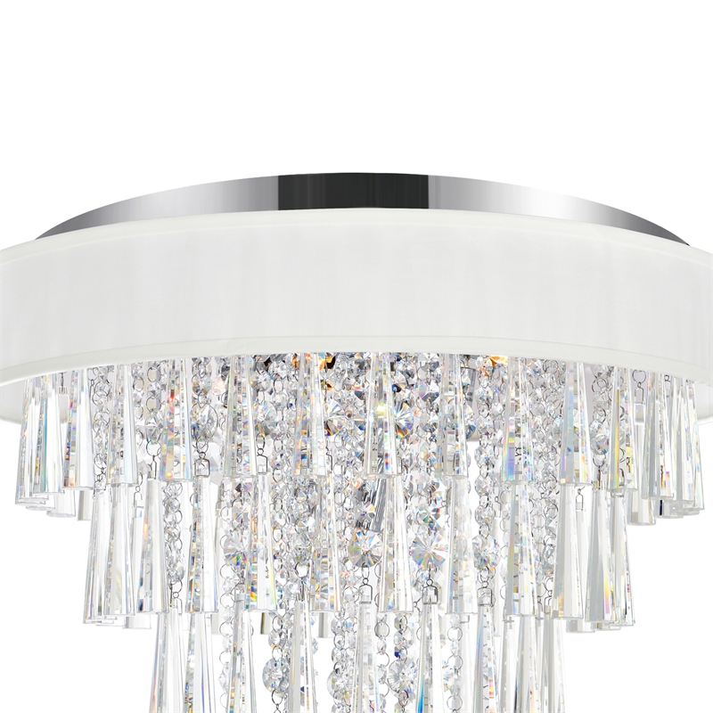 CWI Lighting Franca 8 Light Metal Flush Mount Light in Chrome