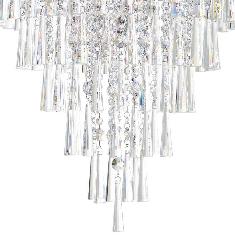 CWI Lighting Franca 8 Light Metal Flush Mount Light in Chrome