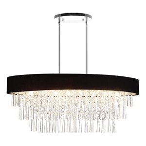 CWI Lighting Franca 8 Light Metal Chandelier with Drum Shade in Chrome