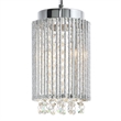 CWI Lighting Claire 2 Light Drum Shade Metal Mini Pendant in Chrome