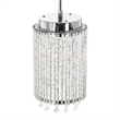 CWI Lighting Claire 2 Light Drum Shade Metal Mini Pendant in Chrome