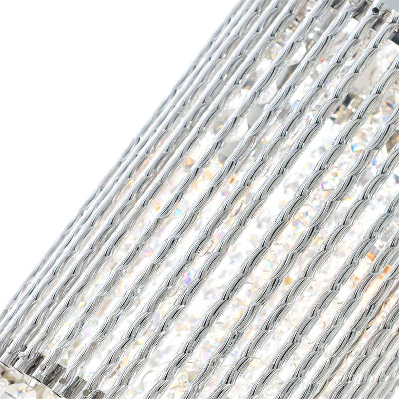 CWI Lighting Claire 2 Light Drum Shade Metal Mini Pendant in Chrome