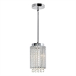 CWI Lighting Claire 2 Light Drum Shade Metal Mini Pendant in Chrome