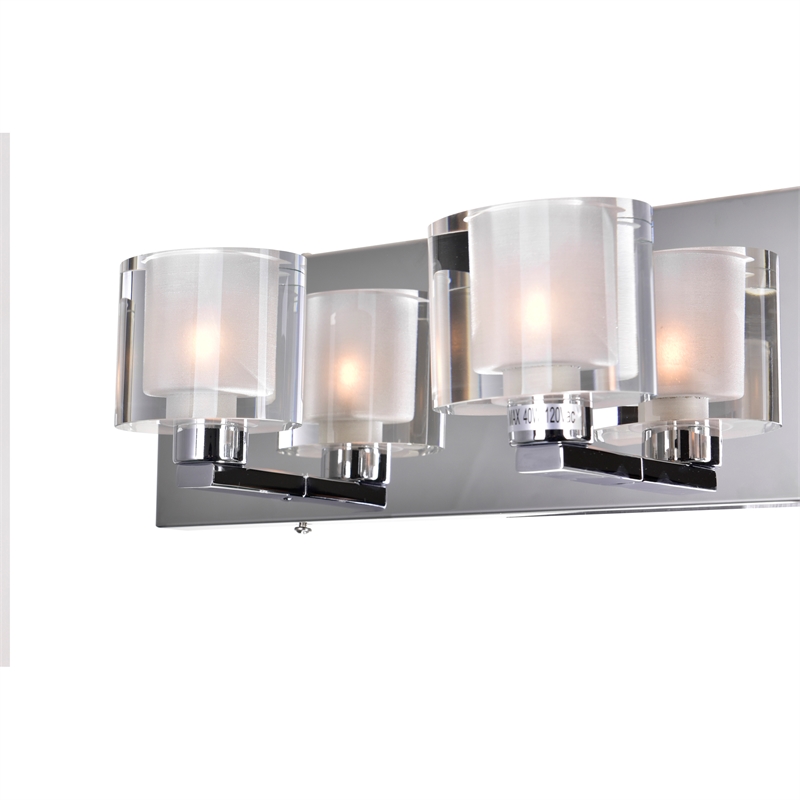 CWI Lighting Tina 4 Light Contemporary Metal Wall Sconce in Chrome