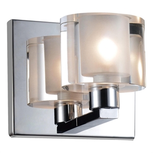 CWI Lighting Tina 1 Light Contemporary Metal Wall Sconce in Chrome