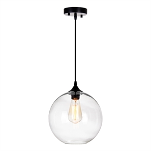 CWI Lighting 1 Light Contemporary Glass Mini Down Pendant in Clear
