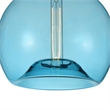 CWI Lighting Glass 1 Light Contemporary Metal Mini Pendant in Black/Blue