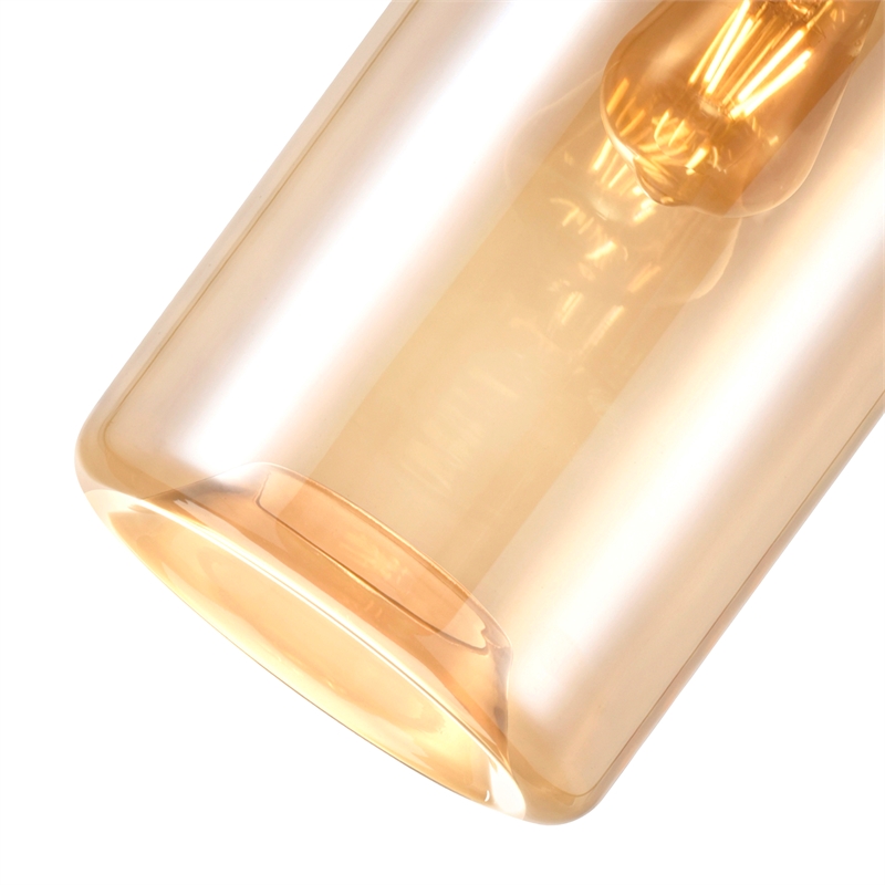 CWI Lighting 1 Light Down Glass Mini Pendant in Brown Cognac