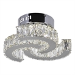 CWI Lighting Vienna Modern Metal LED Flush Mount Light in Chrome