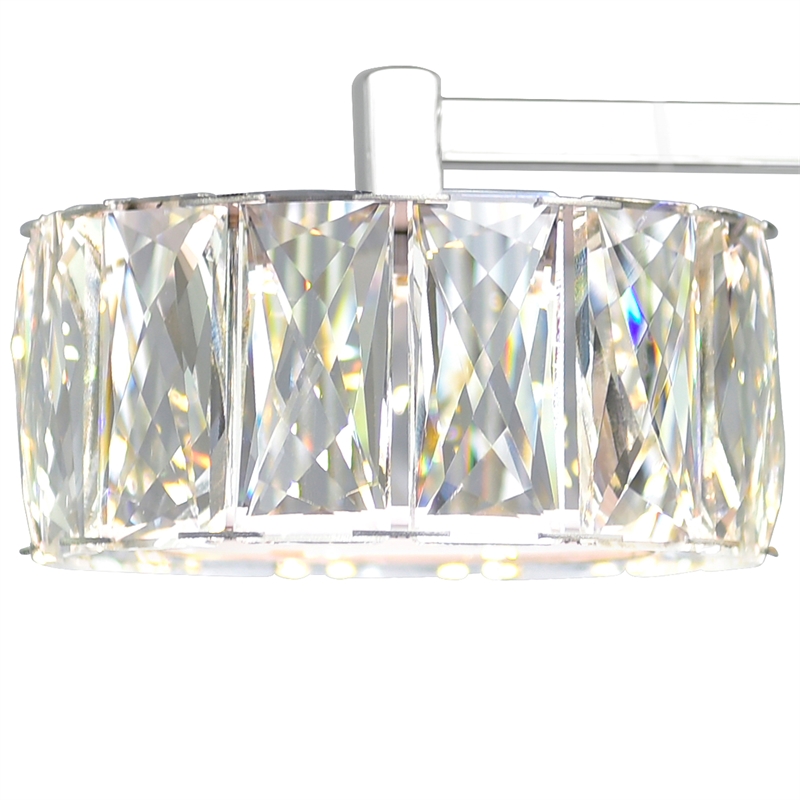 CWI Lighting Milan Transitional Metal LED Bathroom Sconce in Chrome