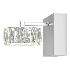 CWI Lighting Milan Transitional Metal LED Bathroom Sconce in Chrome