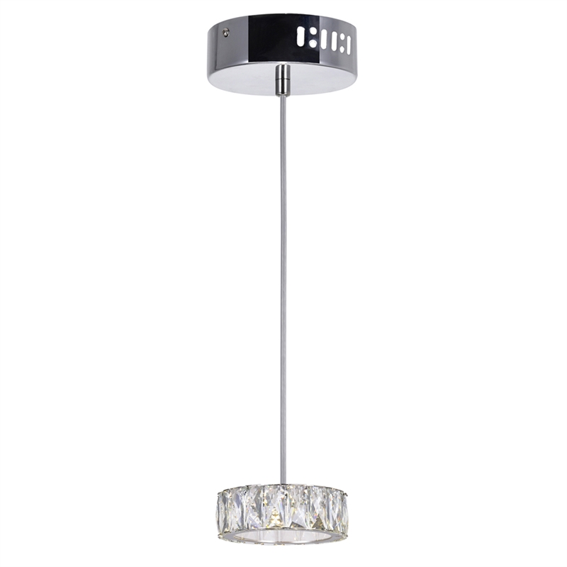 CWI Lighting Milan Contemporary Metal LED Mini Pendant in Chrome