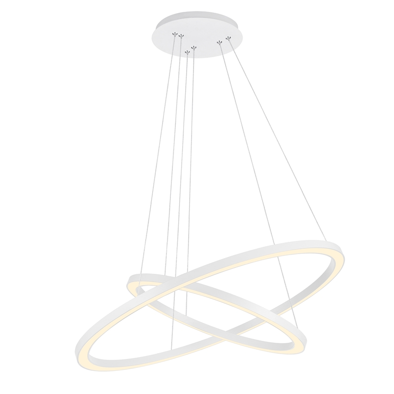 CWI Lighting Chalice Contemporary Metal LED Chandelier in White
