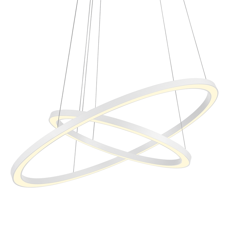 CWI Lighting Chalice Contemporary Metal LED Chandelier in White