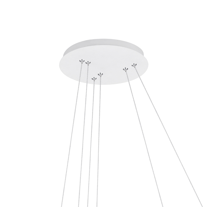 CWI Lighting Chalice Contemporary Metal LED Chandelier in White