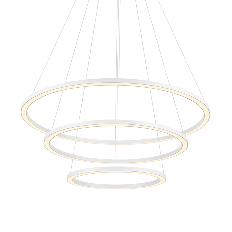 CWI Lighting Chalice 3Contemporary Metal LED Chandelier in White
