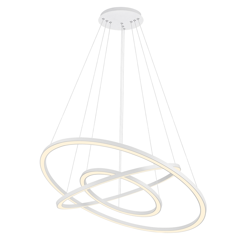 CWI Lighting Chalice 3Contemporary Metal LED Chandelier in White
