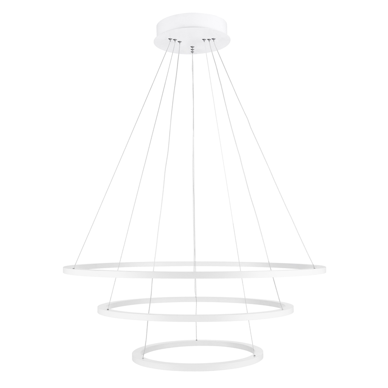 CWI Lighting Chalice 3Contemporary Metal LED Chandelier in White