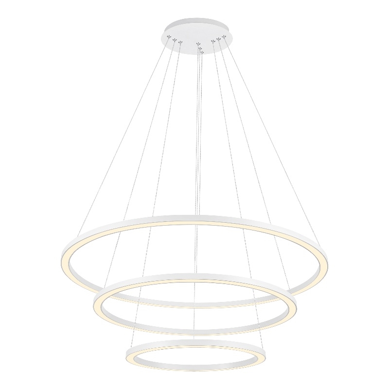 CWI Lighting Chalice 3Contemporary Metal LED Chandelier in White