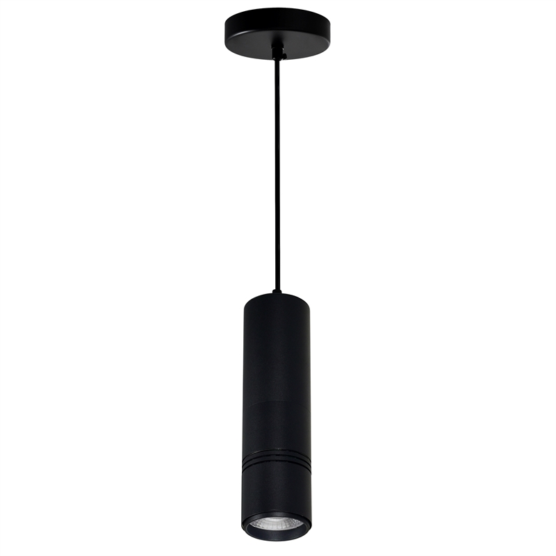 CWI Lighting Stowe Contemporary Metal LED Mini Pendant in Black/Wood