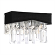 CWI Lighting Havely 2 Light Transitional Metal Wall Sconce in Chrome/Black