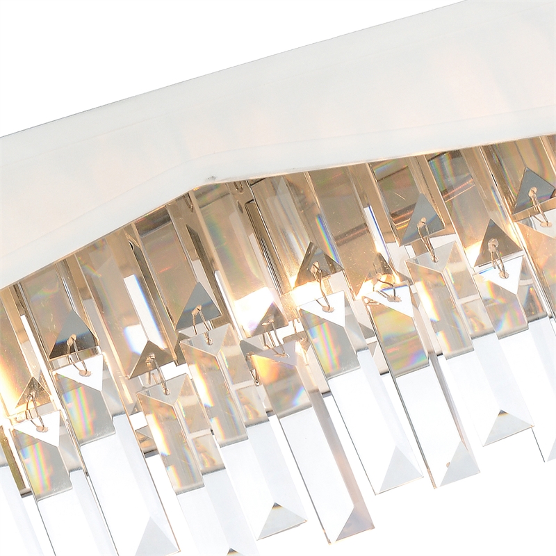 CWI Lighting Havely 2 Light Transitional Metal Wall Sconce in Chrome/White