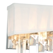 CWI Lighting Havely 2 Light Transitional Metal Wall Sconce in Chrome/White
