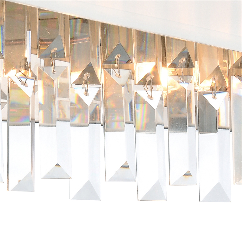 CWI Lighting Havely 2 Light Transitional Metal Wall Sconce in Chrome/White