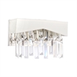 CWI Lighting Havely 2 Light Transitional Metal Wall Sconce in Chrome/White