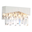 CWI Lighting Havely 2 Light Transitional Metal Wall Sconce in Chrome/White