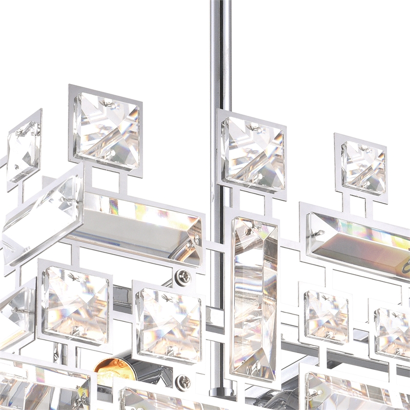 CWI Lighting Arley 12 Light Transitional Metal Island Chandelier in Chrome