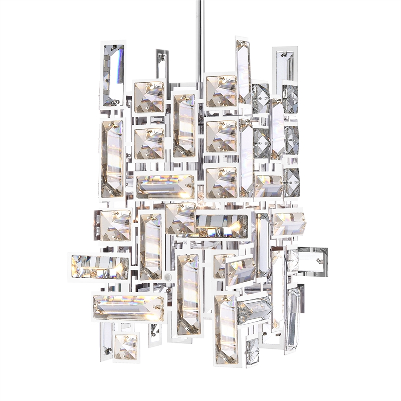 CWI Lighting Arley 1 Light Transitional Metal Mini Chandelier in Chrome
