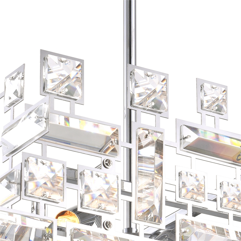 CWI Lighting Arley 1 Light Transitional Metal Mini Chandelier in Chrome