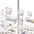 CWI Lighting Arley 1 Light Transitional Metal Mini Chandelier in Chrome