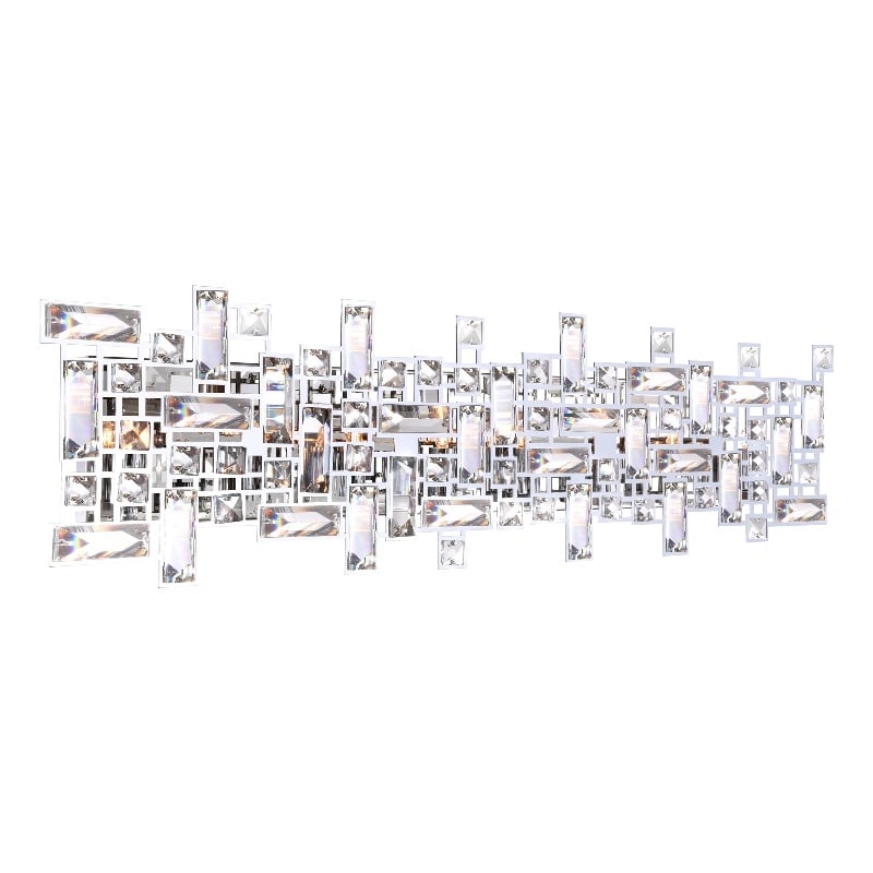 CWI Lighting Arley 8 Light Transitional Metal Vanity Light in Chrome