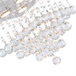 CWI Lighting Square 4 Light Transitional Metal Flush Mount Light in Chrome