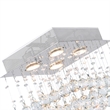 CWI Lighting Square 4 Light Transitional Metal Flush Mount Light in Chrome
