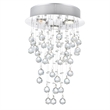 CWI Lighting Rain Drop 4 Light Metal Flush Mount Light in Chrome