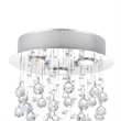 CWI Lighting Rain Drop 4 Light Metal Flush Mount Light in Chrome