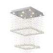 CWI Lighting Square 8 Light Transitional Metal Flush Mount Light in Chrome