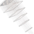 CWI Lighting Square16 Light Transitional Metal Flush Mount Light in Chrome