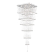 CWI Lighting Square16 Light Transitional Metal Flush Mount Light in Chrome