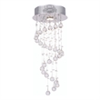 CWI Lighting Spiral 1 Light Transitional Metal Flush Mount Light in Chrome