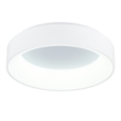 CWI Lighting Arenal Drum Shade Metal LED Flush Mount Light in White