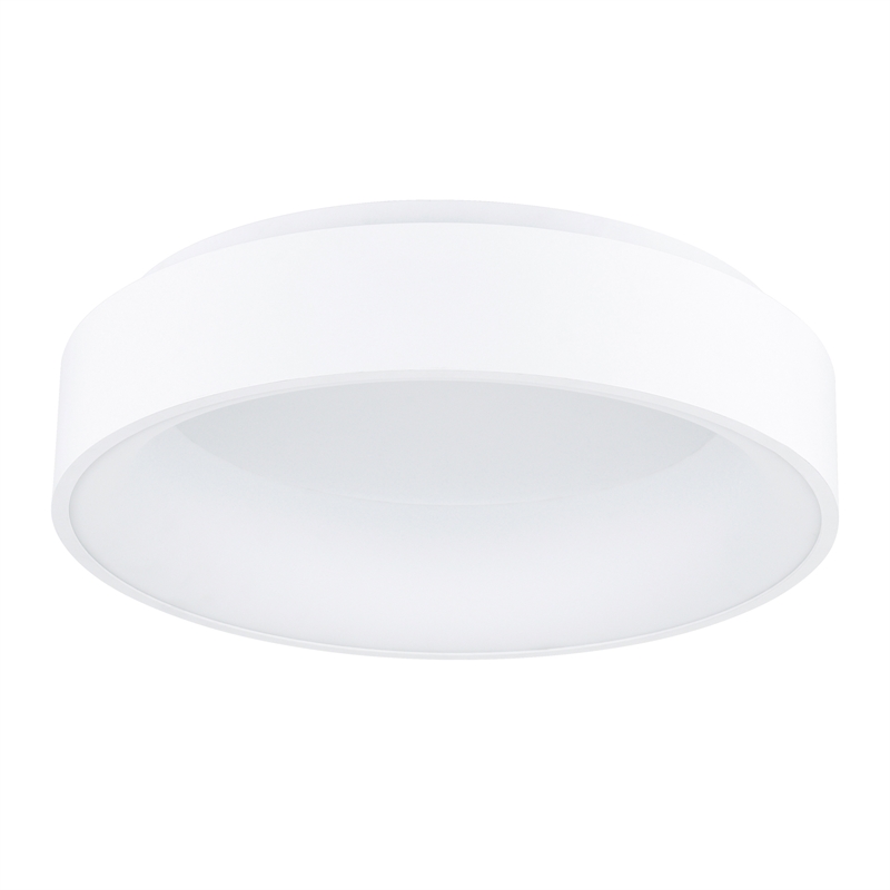 CWI Lighting Arenal Drum Shade Metal LED Flush Mount Light in White