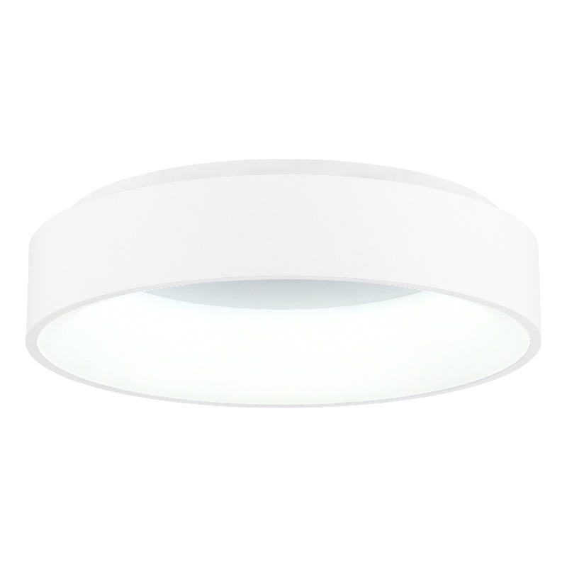 CWI Lighting Arenal Drum Shade Metal LED Flush Mount Light in White