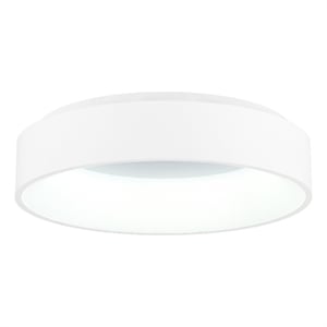 CWI Lighting Arenal Drum Shade Metal LED Flush Mount Light in White