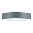 CWI Lighting Arenal Drum Shade Metal LED Flush Mount Light in Gray/White