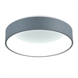 CWI Lighting Arenal Drum Shade Metal LED Flush Mount Light in Gray/White