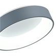 CWI Lighting Arenal Drum Shade Metal LED Flush Mount Light in Gray/White
